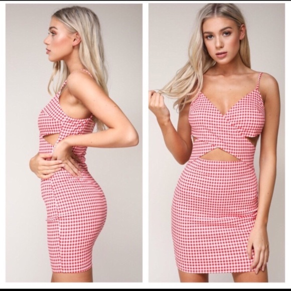 Dresses & Skirts - Red and White Check Mini Dress